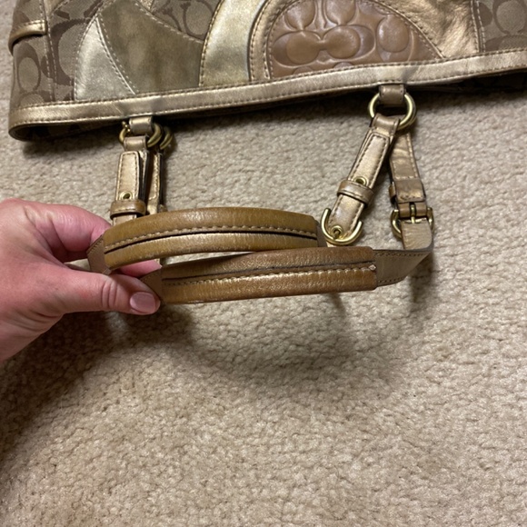 Gold Patchwork Coach Purse - Picture 3 of 4